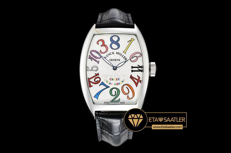 Franck Muller Crazy Hours Curvex Beyaz Kadran Renkli G sterge ETA